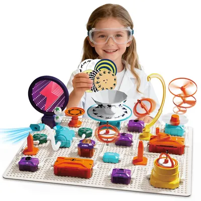 Produktbild von Experimentierkasten Elektronik Baukasten, Experimente für Kinder, 72 STEM Physikspielzeug