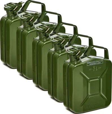 Produktbild von Oxid7® by BW Kraftstoffkanister Metall Benzinkanister 5x 5 Liter - Olivegrün RAL 6003 - UN-Zulassung - Hergestellt in Europa
