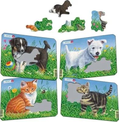 Immagine prodotto di Puzzle di cani e gatti 7 pezzi