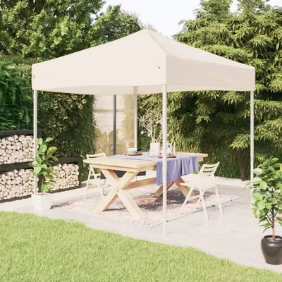 Produktbild von vidaXL Partyzelt Faltbar Creme 3x3 m