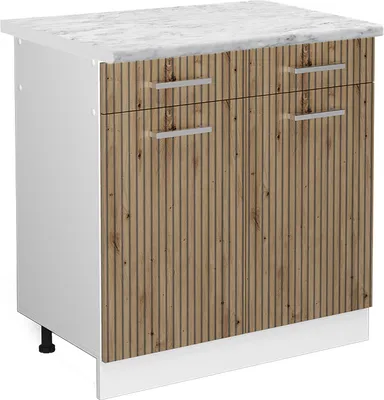 Image de Meuble cuisine Vicco R-Line Chêne Artisan 80cm , PT Marbre, Model 49230