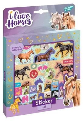 Obrázek produktu pro Zestaw naklejek I love horses