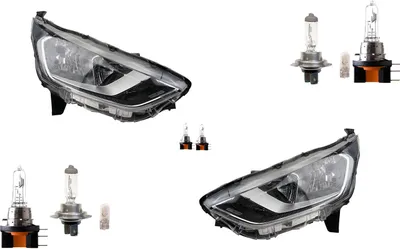 Immagine prodotto di Johns, set di fari alogeni a sinistra e a destra adatto a Ford Transit con lampadine 2278796 KT1B13W030AD 2278794 KT1B13W029AS