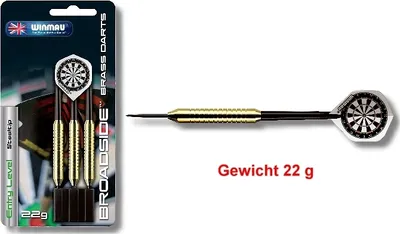 Immagine prodotto di Freccette Steeldart Winmau Broadside Brass 22 g - Set di 3