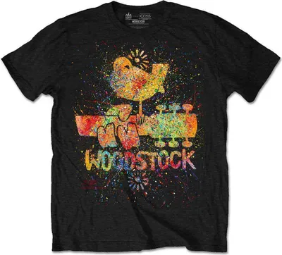 Produktbild von Woodstock | Offizielles Band T-Shirt | Splatter, XXX-Large, Schwarz
