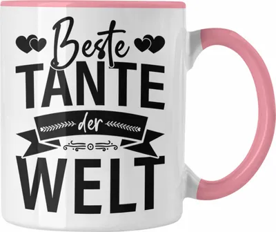 Produktbild von Trendation - Beste Tante Der Welt Tasse Geschenkidee Lustig Spruch Lieblingstante Geschenke (Rosa)