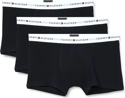 Produktbild von Tommy Hilfiger Herren 3er-Pack Unterhosen aus charakteristischer Baumwolle, Blau