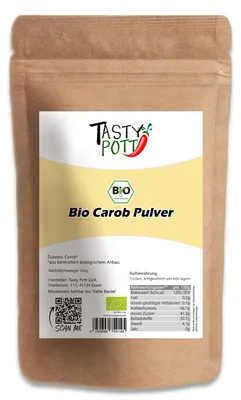 Produktbild von Tasty Pott  Carob Pulver - ab 250g - 250g