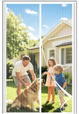 Imagen del producto de Mosquitera magnética, 85 x 210 cm, para puerta de balcón, protección contra insectos