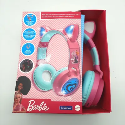 Immagine prodotto di Cuffie ricaricabili senza fili con luci a forma di orecchie di gatto di Barbie
