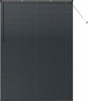 Produktbild von vidaXL Balkenjalousien Schwarz 220 x 160 cm Aluminium