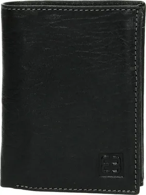 Produktbild von Geldbörse-Portmonee-Geldbeutel-Leder-Schwarz Hochformat-12x9x2,5cm-Bowatex