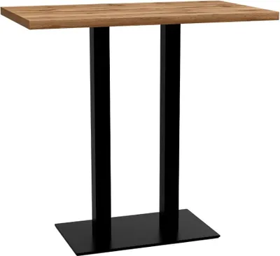 Produktbild von Gastro Stehtisch 120x80 cm | Eiche Rom Natur | Gusseisen Gestell
