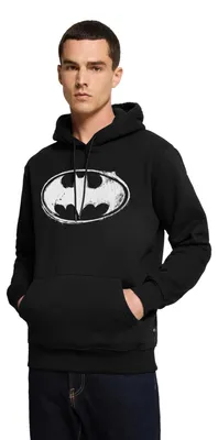 Produktbild von Spreadshirt DC Comics Batman Logo Gezeichnet Herren Premium Hoodie, S, Schwarz