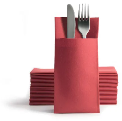 Produktbild von Alvotex Airlaid Besteckservietten 39x40cm 50/1 - BURDUNDY (225)