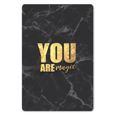 Produktbild von MuchoWow® Mauspad Mousepad Zitate - Magie - Gold - Marmor 18x27 cm - Mousepads - Maus Mat - Pad - Mausunterlage