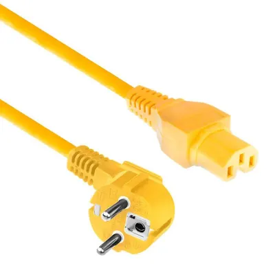 Image de ACT Powercord connecteur secteur CEE 7/7 mâle (coudé)