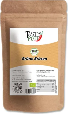 Produktbild von Tasty Pott Grüne Erbsen - im Beutel