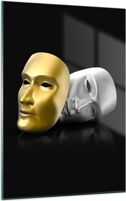 Produktbild von Bilder auf glas - Einteilig - Maske Theater Bühne Schauspieler - 50x70cm - Glasbilder - Wandbilder - Bilder - Wanddekoration aus Glas - Glas Bilder - Wandbild auf Glas - GPA50x70-2432