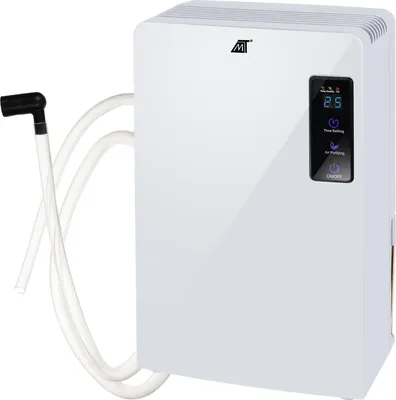 Produktbild von Ruhhy 2-in-1 Luftentfeuchter & Luftreiniger, Peltier, 2,2L Tank, 700ml/Tag, Auto-Stopp, UV & TiO2, 36,5x12x24 cm, Weiß, O16408