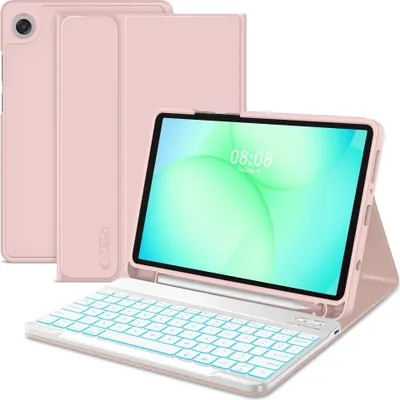 Immagine prodotto di Tech-Protect Sc Pen + Tastiera Galaxy Tab A9 / A11 8.7 X110 / X115 / X133 / X135 Rosa