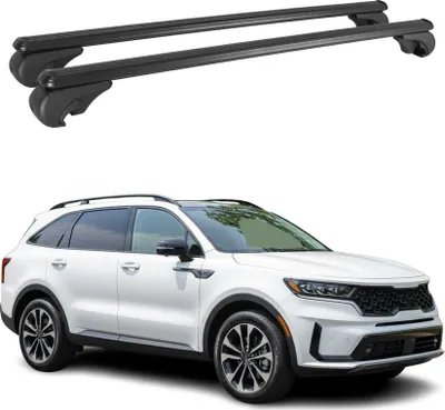 Produktbild von Dachträger für Kia Sorento MQ4 2020-2025 Gepäckträger Grundträger Alu Schwarz 2x