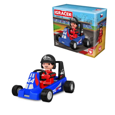 Obrázek produktu pro IGRÁČEK - Závodník s motokárou/modrá