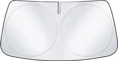 Image de Protection solaire pour pare-brise de voiture, 140 x 70 cm – Protection contre les UV et la chaleur, pare-soleil pliable pour pare-brise