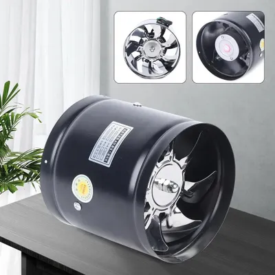 Obrázok produktu pre Priemyselný axiálny ventilátor – odsávací ventilátor – 150 mm – 600 m³/h – 2800 ot./min – 40 W – 220 V – čierny