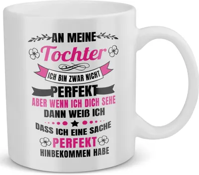 Produktbild von 22Feels Tochter Geschenk Geburtstag 18 Jahre Mädchen Tasse Teenager Abi Bachelor Master Weihnachten Kaffeetasse Frauen Geschenkidee Uni Abschluss Firmung Konfirmation