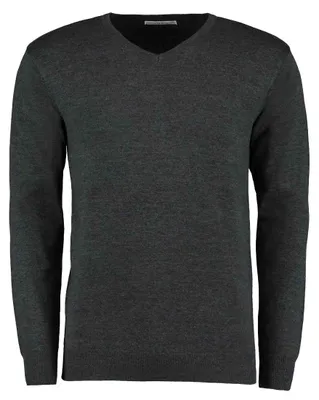 Produktbild von Kustom Kit - "Arundel" Sweatshirt V-Ausschnitt für Herren/Damen Uni LT3514 (S) (Graphit meliert)
