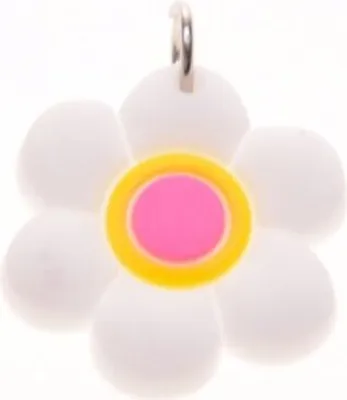 Produktbild von Weiss-Rosa Blüte für Loom Gummis