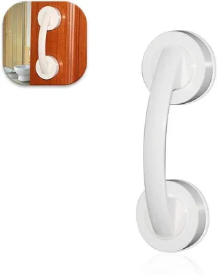 Image de Poignée d'aspiration - Barrière de sécurité pour douche - Aide pour la salle de bain - Puissance d'aspiration exceptionnelle - Longueur : 19 cm - Jaune