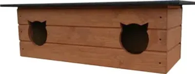 Produktbild von Doppeltes Katzenhaus Outdoor Katzenhöhle Katze Wetterfest Winterhaus 110x40