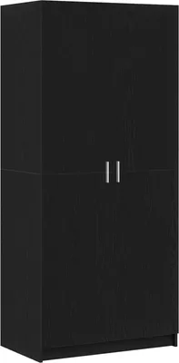 Produktbild von Möbel Kleiderschrank Schwarz Eiche 80x51x180 cm Werkstoff - Kleiderschränke 3333855