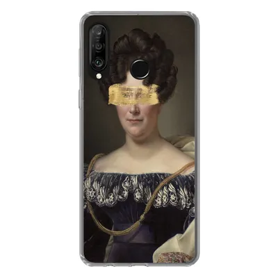 Produktbild von MuchoWow® Handyhülle Schutzhülle Hülle für Huawei P30 Lite Johanna Henriëtte Engelen - Dubois Drahonet - Gold - Farbe Silikon Softcase Handy Hülle - Handyhülle