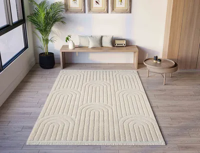 Produktbild von Conceptum Hypnose, Janerio - Cream, Teppich, Creme, 100 % POLYPROPLYEN-FRIESE, 200 x 290 cm