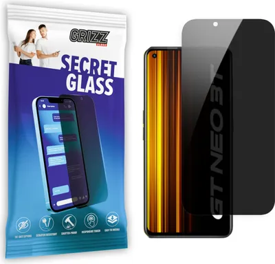 Zdjęcie produktu dla Ochraniacz ekranu GrizzGlass SecretGlass Privacy dla Realme GT Neo 3 - Czarny