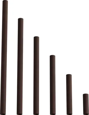 Image de Creative-Cables Rallonge métallique de 10 cm de long – (Finition rouille foncée, diamètre extérieur 13 mm, diamètre intérieur 9 mm) – Pour suspensions ou lampes de table – Avec filetage M10x2