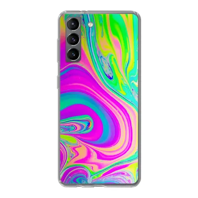 Produktbild von MuchoWow® Handyhülle Schutzhülle Hülle für Samsung Galaxy S21 Formen - Farbe - Kunst - Psychedelisch Silikon Softcase Handy Hülle - Softcase