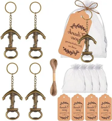 Productafbeelding van Set van 5 bierflesjesopeners, retro design, cadeau voor mannen