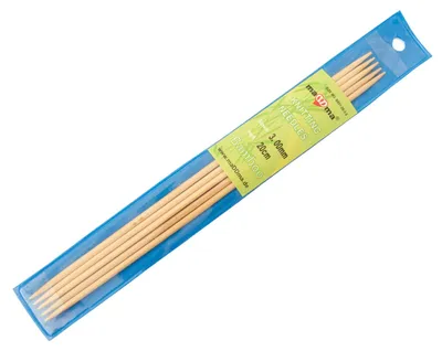 Bambus Nadelspiel Strumpfstricknadeln 20 cm mal 3 mm