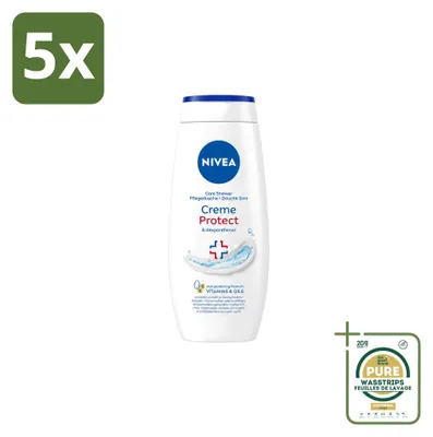Obrázok produktu pre 5 kusov gélu na umývanie Nivea Protect, 250 ml, balenie