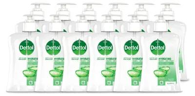 Produktbild von 12 x Dettol Antibakterielle Handseife - Aloe Vera - 250 ml - Vorteilspackung - 12 Stücke