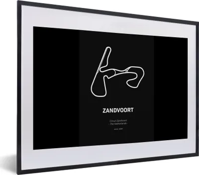 Produktbild von MuchoWow® Gerahmtes Poster Zandvoort - Formel 1 - Schwarz 40x30 cm - Poster mit Schwarzem Bilderrahmen Wandposter Rahmen Foto Bilder - Bilderrahmen - Poster im Rahmen
