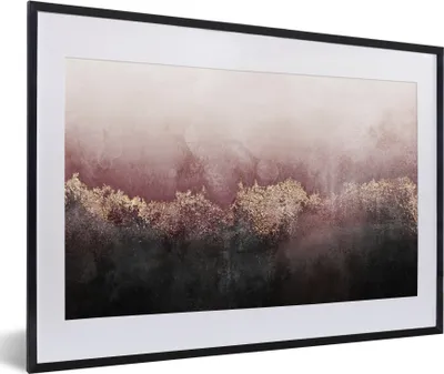 Produktbild von MuchoWow® Gerahmtes Poster Glitter - Gold - Abstrakt 60x40 cm - Poster mit Schwarzem Bilderrahmen Wandposter Rahmen Foto Bilder - Schlafzimmer - Plakat in Rahmen - Drucken