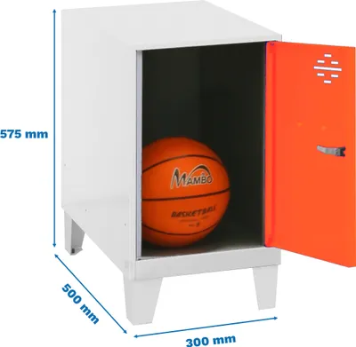 Produktbild von Simonrack Spind SIMONLOCKER DISM weiß, orange 8425437119989, 1 Schließfach 30,0 x 50,0 x 57,5 cm