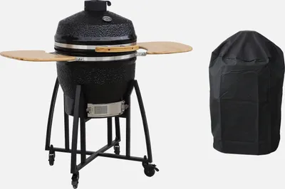 Produktbild von sweeek - Holzkohlegrill aus Keramik Ø 57cm, mit Zubehör - Schwarz
