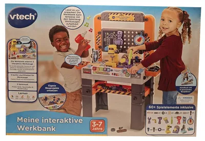 Produktbild von VTech Meine interaktive Werkbank – Spielset mit Werkzeugen, Licht- und Soundeffekten zur Förderung von Motorik