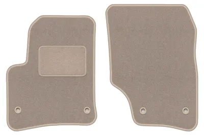 Produktbild von Velours-Fußmatten vorne für Volkswagen Touareg I 2002-2010 (SUV) – 2-tlg, Beige, passgenau – Wielganizator LUX